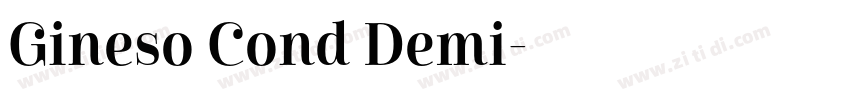 Gineso Cond Demi字体转换